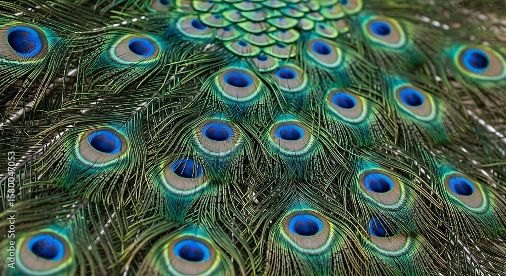 Fototapeta premium peacock feather close up