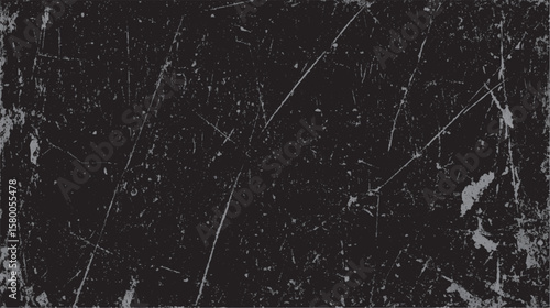 Dark scratched grunge texture background. Abstract distressed surface with cracks and dust. Ideal for vintage design elements.