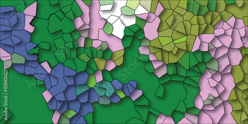 Abstract cellular pattern with contrasting colors and defined edges for modern design applications