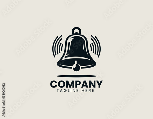 Dynamic Business Bell Alert Notification Service Company Vector Logo Design