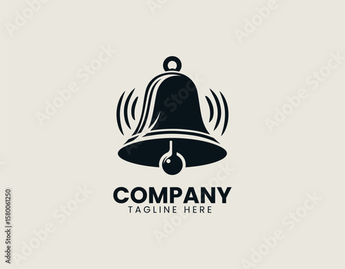 Dynamic Business Bell Alert Notification Service Company Vector Logo Design