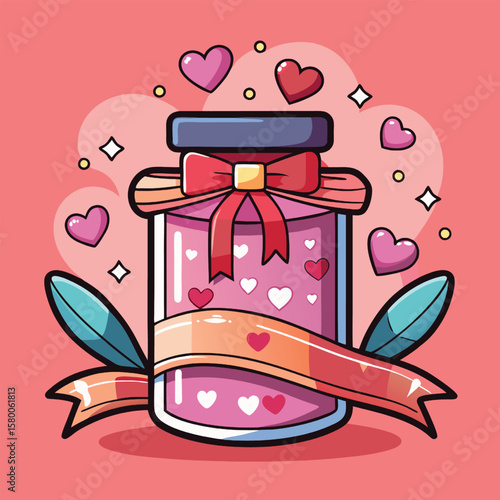 vector illustration of a gift box with flowers