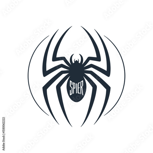 Unique spider logo Modern and minimalist vector and abstract logo