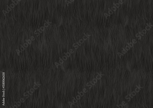 黒い毛並みの背景素材　人　動物　手描き