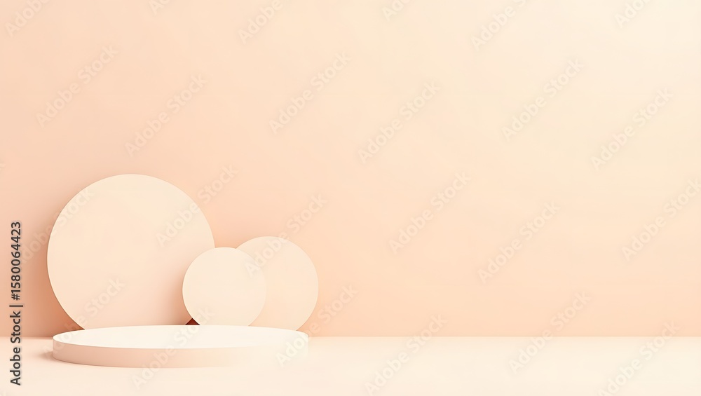 Fototapeta premium 3D Circular Podium Abstract Modern Product Display