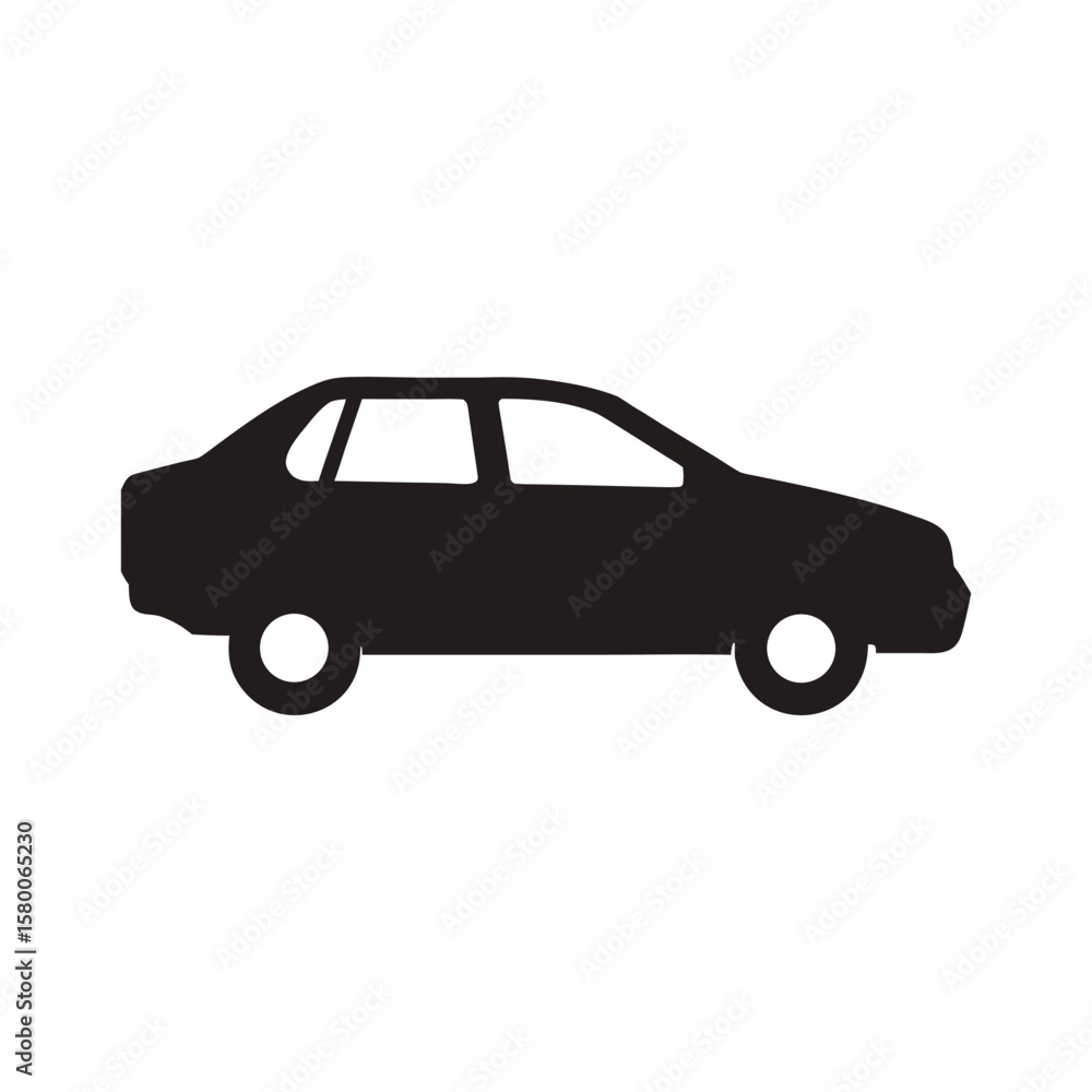 Fototapeta premium Car Silhouette, Transport, black car silhouette