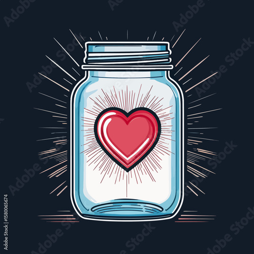 Mason Jar Creative Concept Design - Love in a Jar