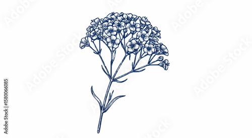 Baby breath decoration design (dark blue)