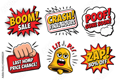 Comic Book Sound Effects: Boom, Crash, Pow & More – Vibrant Design Elements