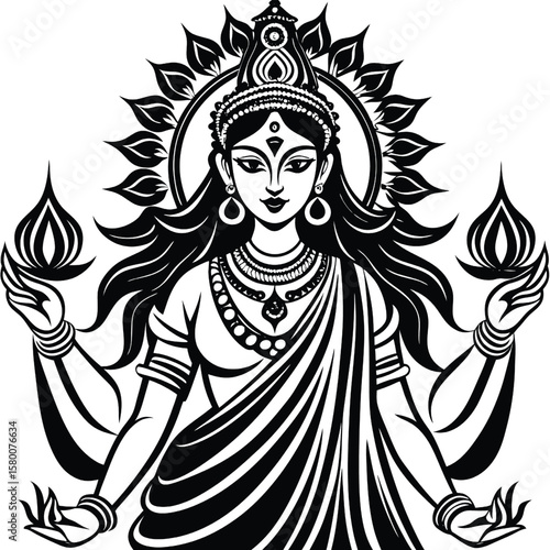 hindu god cartoon illustration
