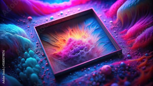 Abstract Pink Blue Square Panel Background Macro Photography - Closeup Texture Image