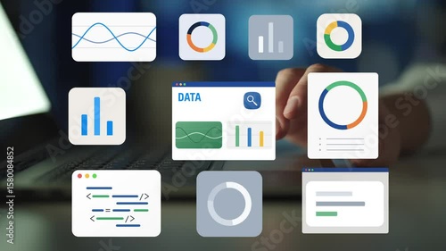 Data science and business intelligence, Business data analytics, Analyst using big data dashboard