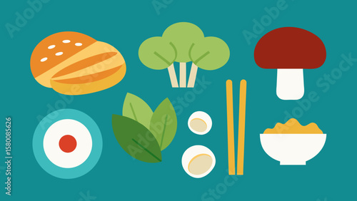 set of icons for easter