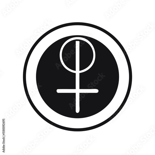 Black Silhouette of a Symbol for Femininity and Empowerment