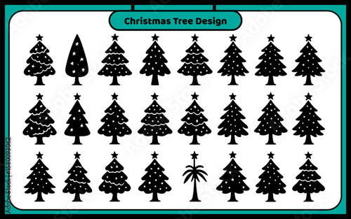 A set of Green Christmas Tree