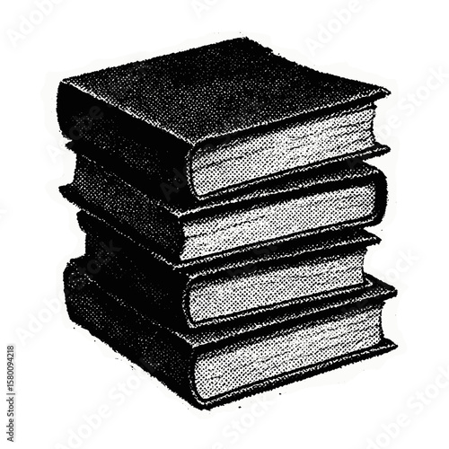 Vintage stack of books illustration  vector
