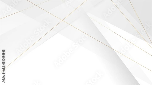 Grey stripes and golden lines abstract geometric minimal background. Seamless looping corporate motion design. Video animation Ultra HD 4K 3840x2160