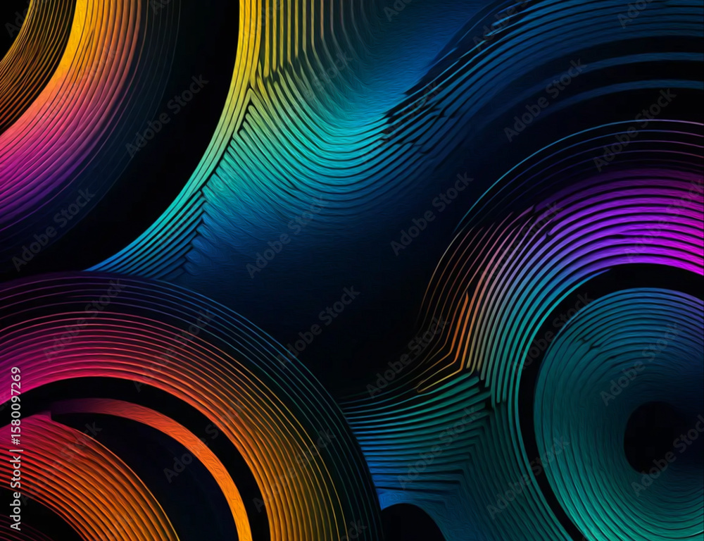 Fototapeta premium Abstract technology background. . Oil paint illustration.
