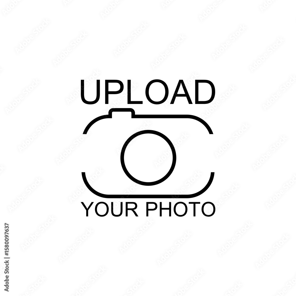 Obraz premium Upload your photo icon isolated on white background
