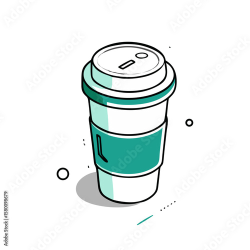 Coffee cup icon set for cafe menus, morning routine blogs, barista training, food delivery apps, and caffeine product branding