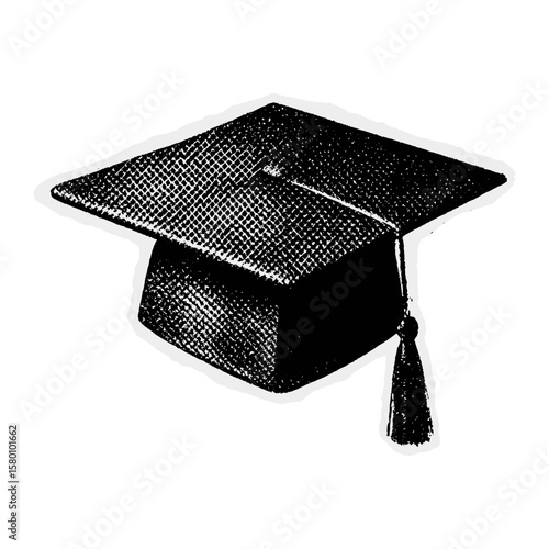 Vintage graduation cap illustration  vector