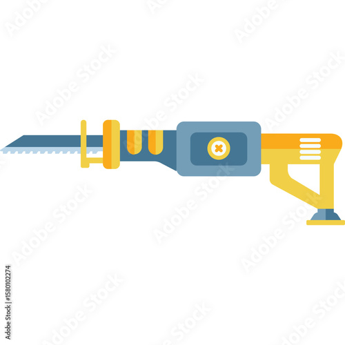 sabre saw vector flat illustration