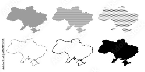 Vector illustration of Ukraine Map set on transparent background