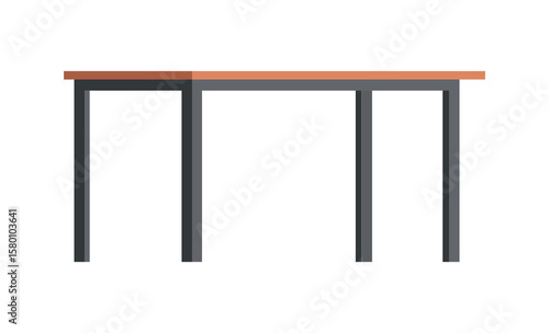 Illustration iron table flat isolated design