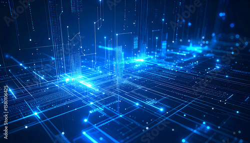 未来・テクノロジー感のある抽象背景