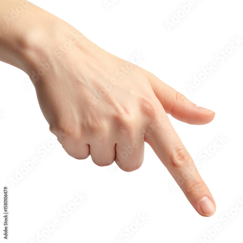Bild auf Leinwand Cartoon Vector Giant Finger Pointing Down Dramatically PNG | Bold Attention and