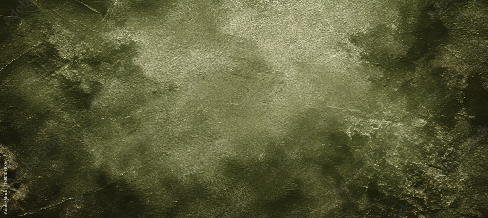 Obraz premium Distressed Olive Tones with Textured Green Stone Like Canvas Backdrop for Abstract Art Displays
