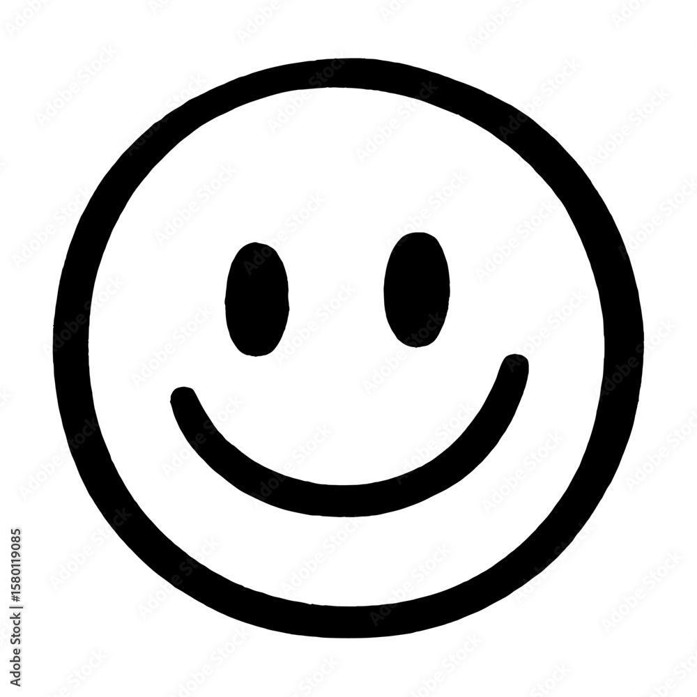 Fototapeta premium Simple smiley face illustration vector