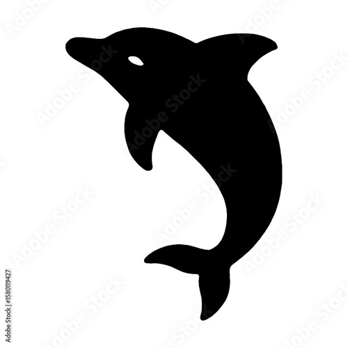 Wallpaper Mural Minimalist dolphin silhouette design vector Torontodigital.ca