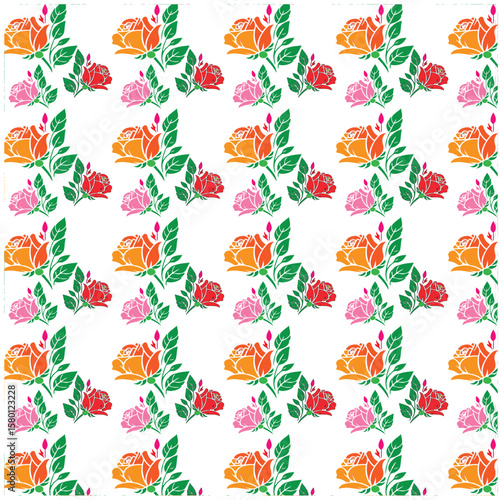 seamless background with flowers