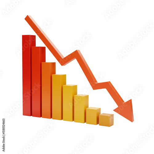 3D Graph with Red Arrow Downward Trend in Economy and Financial Loss Free Download 3D Graph with Red Arrow Downward Trend in Economy and Financial Loss - GFXLoad