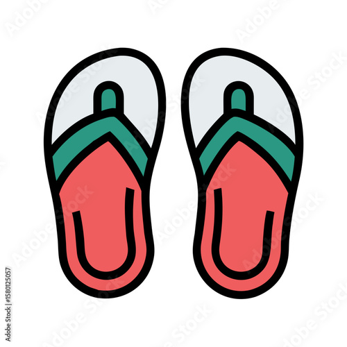 Flip Flop Vector Icon