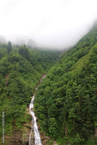 waterfall in the mountains