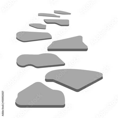 Illustration of Stepping Stones on Pathway