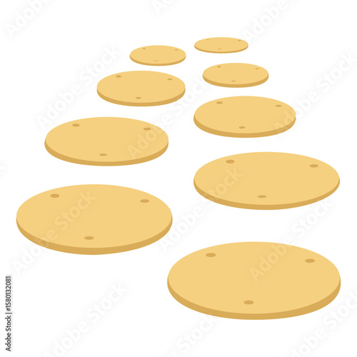 Illustration of Stepping Stones on Pathway