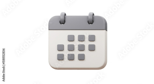 3D Calendar Icon Schedule Date Appointment Reminder Event