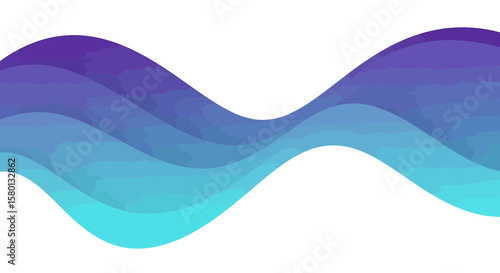 Abstract Stacked Gradient Wave Layers with Line Texture