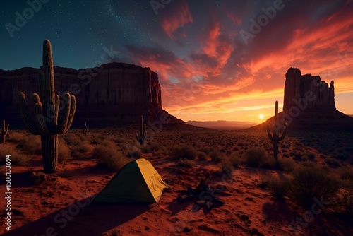 Desert Sunset Adventure: Unique Summer Camping Experience