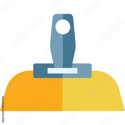plaster trowel vector flat illustration