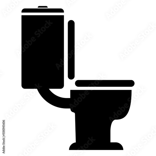 Icono silueta de inodoro 