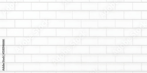 Clean White Brick Wall Texture Seamless Background Image