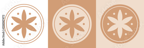 Arabic flower icon. Bedouin symbol set. Vector illustration