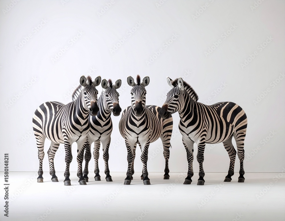 Fototapeta premium Zebry w rytmie czerni i bieli – abstrakcyjna kompozycja