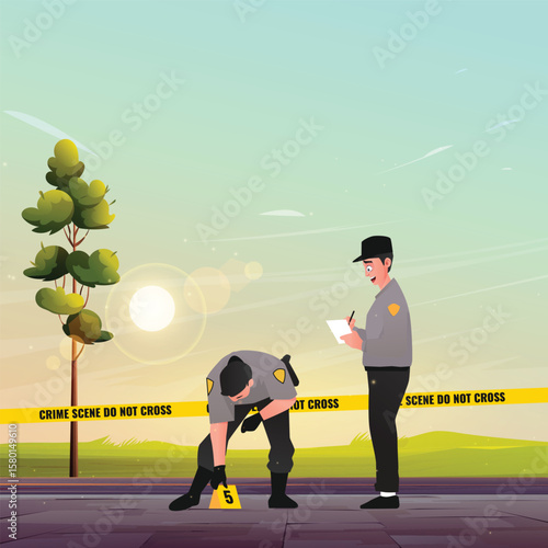 Police are investigating the crime scene footage