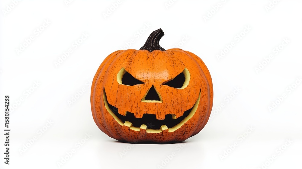 Realistic Jack o Lantern Pumpkin Face for Autumn Holiday Decoration in Dramatic Studio Shot Realistic Jack o Lantern Pumpkin Face for Autumn Holiday Decoration in Dramatic Studio Shot
