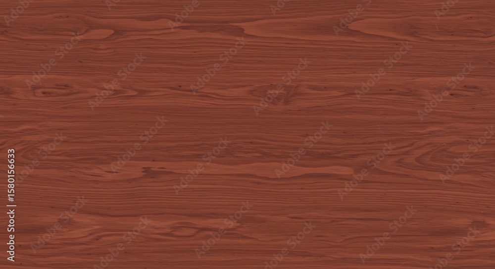 Fototapeta premium Reddishbrown wood surface with visible natural grain patterns and swirling knots captured from a topdown view